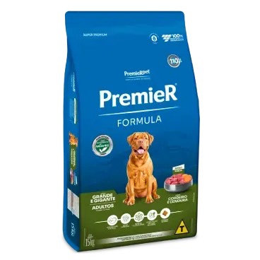 Racao Premier Formula Caes Adultos Racas Grandes e Gigantes Cordeiro 15kg lateral - Copia
